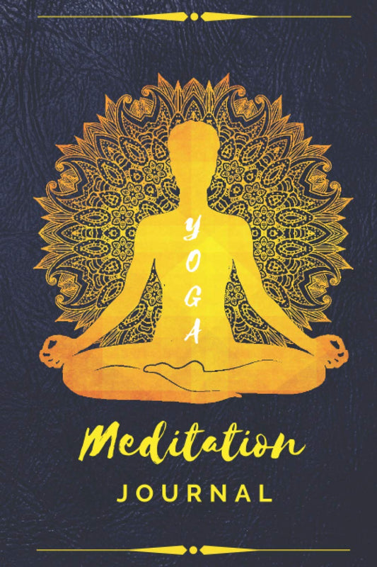 Yoga Meditation Journal: A Beautiful Yoga Meditation Journal Notebook To Keep Track of Your Daily Chakra Sessions, Asanas & Spiritual Experiences - ... Blue Leather Design - [120 Pages, 6X9 Inches]