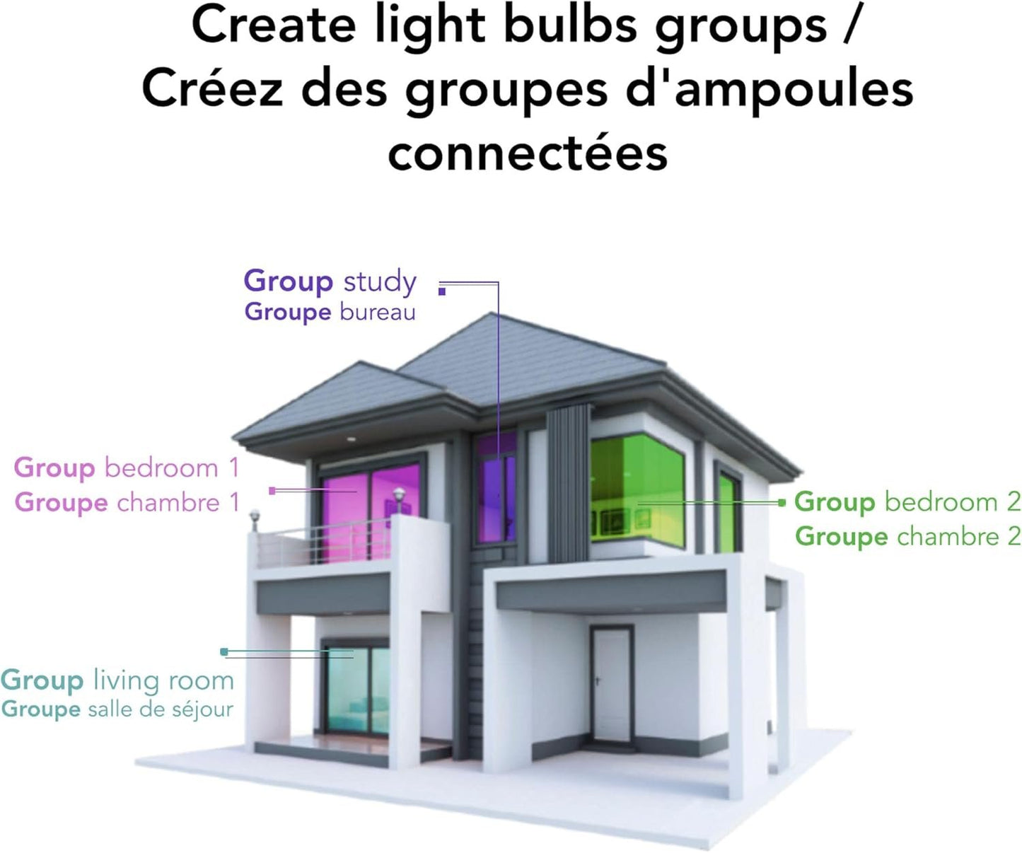 E26 Smart Bulb - Ampoule Intelligente - Alexa Compatible + Google Home Compliant, Colour Changing, LED Smart Light Bulb (10W) Dimmable from The App - Works with 2.4 GHz WiFi