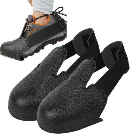 1 Pair Steel Toe Inserts for Shoes, Anti-Smash Overshoes with Elastic Strap, Metatarsal Guard for Safety Boots & Footwear Protection