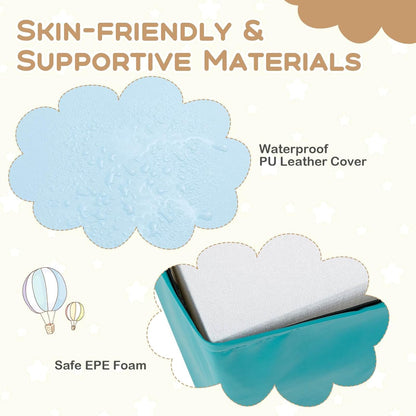 BABY JOY Kids Climb and Crawl Foam Block Play Set, 4-Piece Toddler Soft Building Blocks Structures Set for Children Development, Baby Educational Soft Toy Set for Climbing, Crawling and Sliding