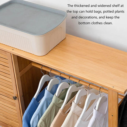 Generico Appendiabiti Moderno ed Elegante - Contenitore per Abiti Indipendente per Camera da Letto, Ingresso e Ufficio - Mobile in Legno per Cappelli, Scarpe e ombrelli - Design salvaspazio