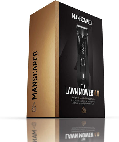 MANSCAPED® The Lawn Mower® 4.0, Electric Groin Hair Trimmer, Replaceable SkinSafe® Ceramic Blade Heads, Waterproof Wet/Dry Clippers, Rechargeable, Wireless Charging, Male Hygiene Grooming Razor