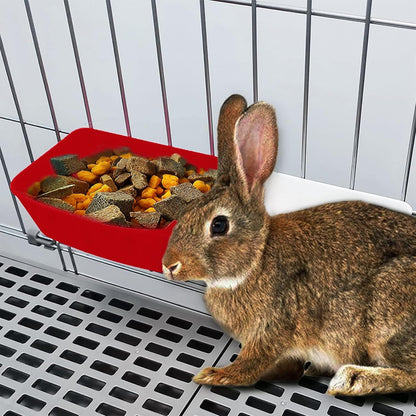 6 Pack Rabbit Feeder Waterer Chicken Large Food Water Cups for Cage Puppy Cat Hanging Feeding Dish Coop Bowl Watering Container Treats Drinker for Pigeon Bird Bath Basin Hamster Bed