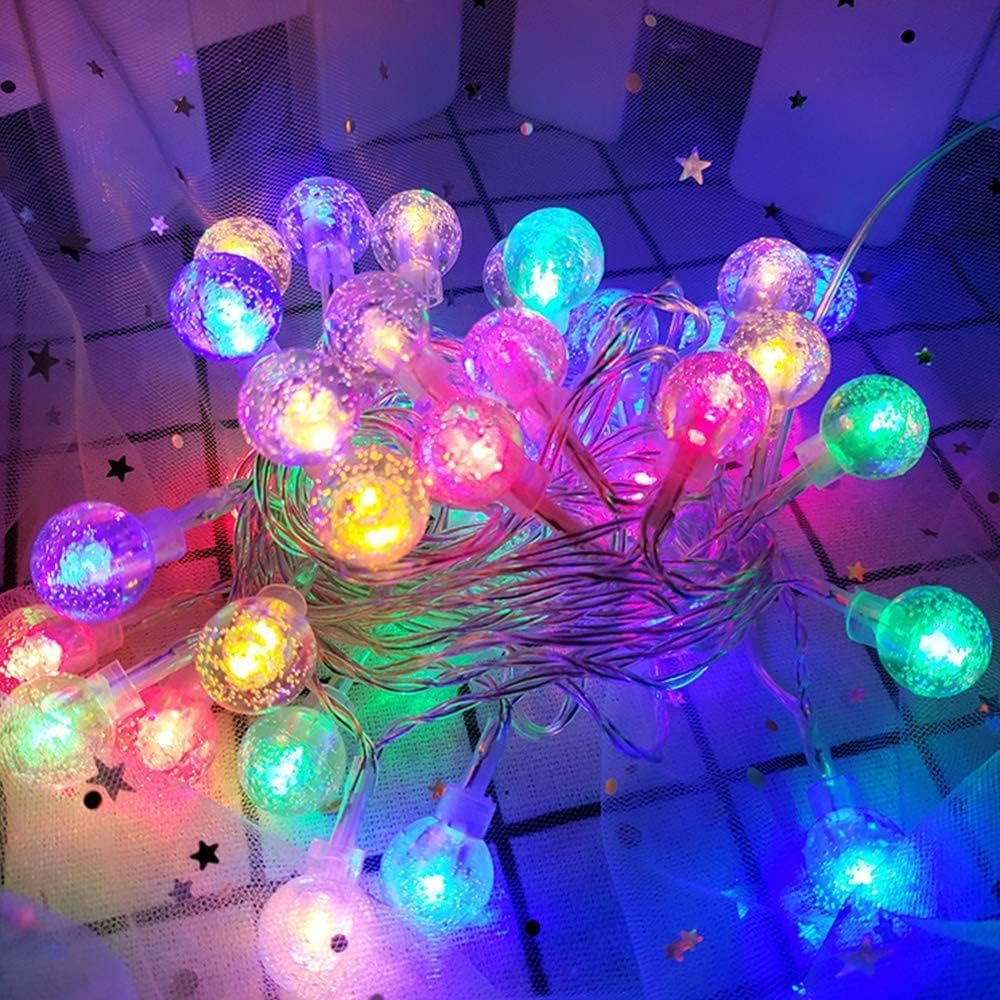 Upgrade Your Decor with Crystal Globe Fairy Lights: 8 Modes, Battery Powered, Perfect for Indoor/Outdoor Parties