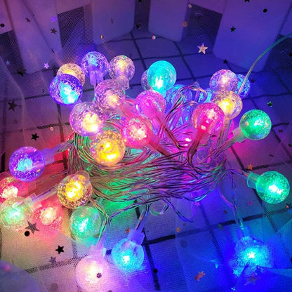 Upgrade Your Decor with Crystal Globe Fairy Lights: 8 Modes, Battery Powered, Perfect for Indoor/Outdoor Parties