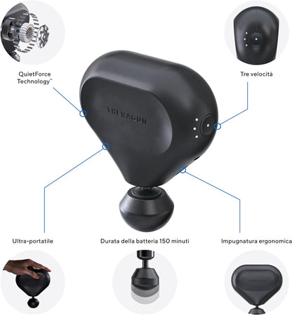 Theragun Mini Portable Massage Gun - Compact Device for Deep Tissue and Muscle Treatment - Portable Percussion Massage Device with Technology