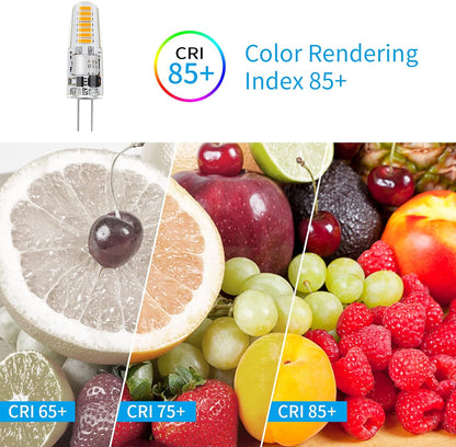 I-SHUNFA G4 1.2W LED Bulbs, AC/DC 12V, Warm White 3000K LED Bulb, Replaces 15W Halogen Bulbs, G4 110LM, Non-Dimmable Bulb, Stud Base Lamp, 10 Pack