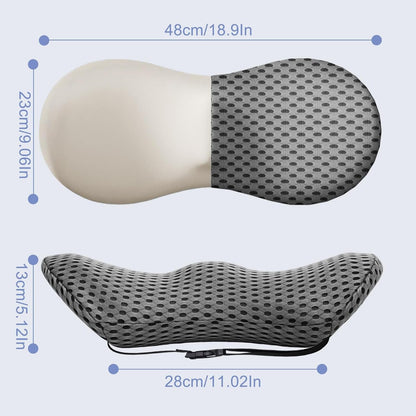 Lumbar Support Pillow Memory Foam Back Rest Pillows Back Support Cushion for Office Chair Ergonomic Car Seat Support for Lumbar Pain Relief Lower Back Pillow for Sleeping