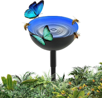Bee Watering Station For Garden, Bee Feeder & Watering Station With Metal Stakes, Metal Garden Sculpture Stake Decoration, SmallInsects Bee Feeders For Outside Feeding & Watering