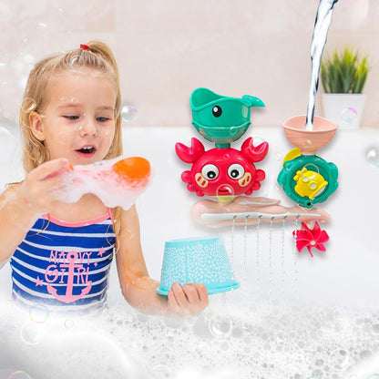 Suction Bath Toys, Shower Water Toys, 8.27x8.07x3.15 Inches Heavy Duty Colorful Multipiece Set, Bathtub Fun Cup Play for Beach, Pool and Entertainment Kids Bathroom