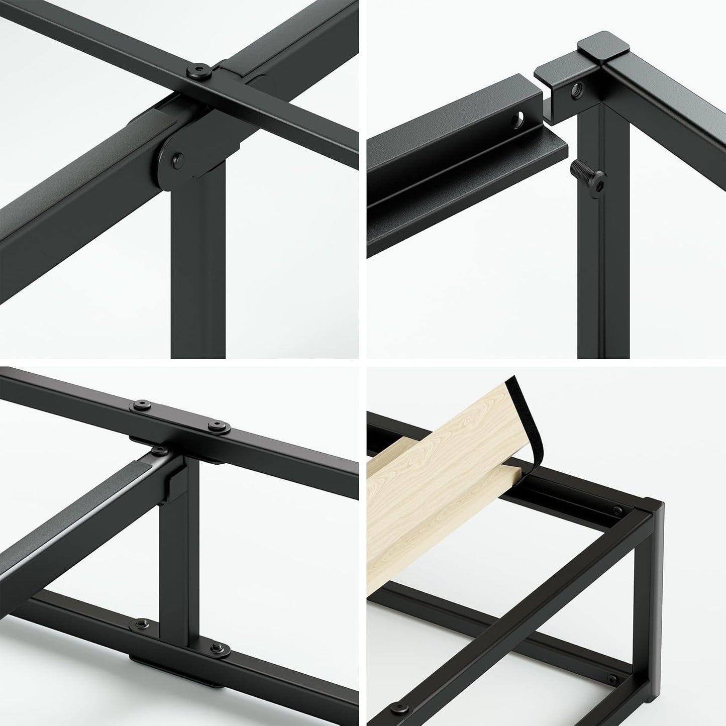 Zinus Twin Bed Frame - Joseph 18 Inch Metal Bed Frame with Wood Slat Support, No Box Spring Needed, Easy Assembly - Minimalist Platform Bed Frame with Underbed Storage Space, 5 Year Warranty, Twin