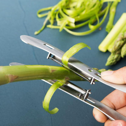 Veggie Peeler - Double-Sided Stainless Steel Cactus Peeling Tool - Kitchen Accessories for Food Prep Juicing Salad Making Restaurant Market Bar Outdoor Camping