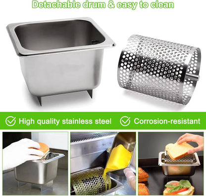 Butter Roller Belt with Stand, Butter Roller Tool, Stainless Steel Rotary Buttering Tool, Kitchen Gadgets for Shop Kitchen Cornbread Steaks