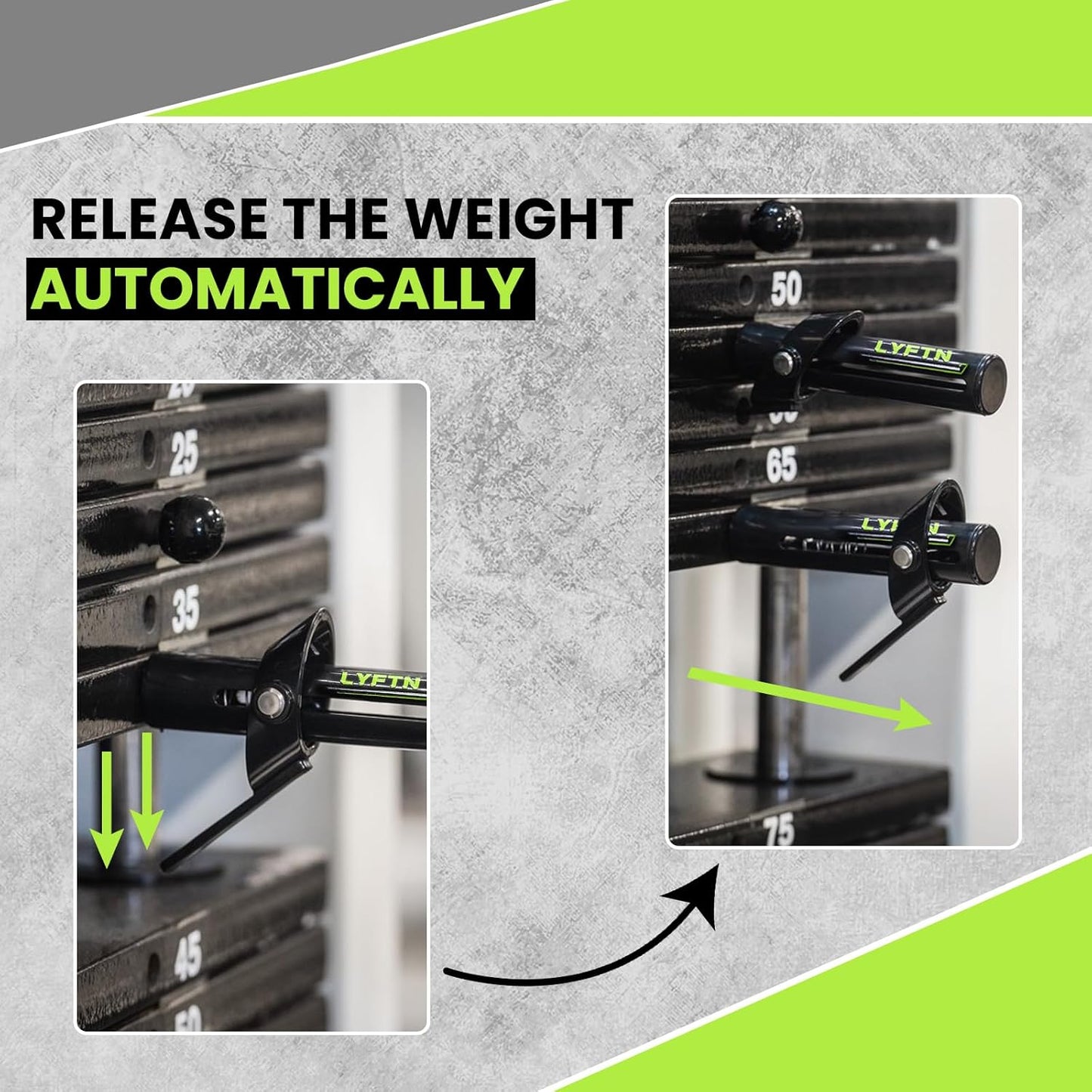 LYFTN Dropset Pin - Premium Drop Set Pins/Weight Stack Pins/Weight Loading Pins are Gym Accessories Used for Strength Training - Suitable for Home Gym Equipment and Commercial Gym Use