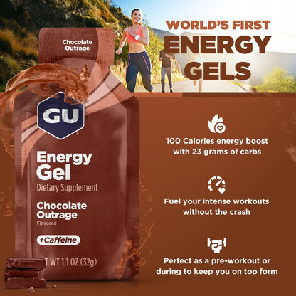 GU Energy - Energy Gels - Chocolate Outrage (with caffeine)