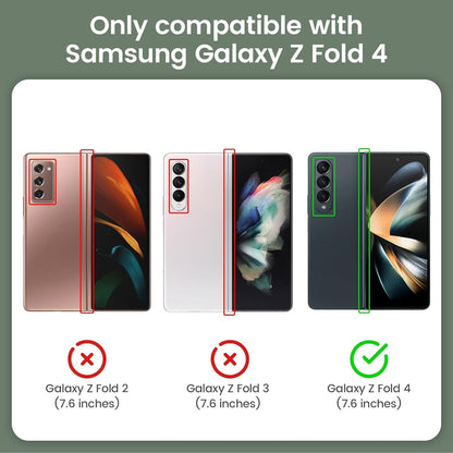Nexue Detachable Wallet Case for Samsung Galaxy Z Fold 4,Premium Leather Magnetic Back Cover Shockproof Phone Case with Trifold Card Holder Wallet for Samsung Galaxy Z Fold 4,Coffee