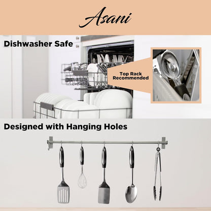 25-Piece Stainless Steel Kitchen Utensil Set | Non-Stick Cooking Gadgets and Tools Kit | Durable Dishwasher-Safe Cookware Set | Kitchenware Gift Idea, Best New Apartment Essentials