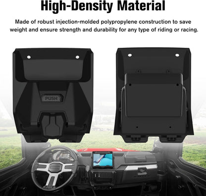 LitMiRaCle Electronic Device Tablet Phone Holder with Storage Box Organizer Tray, Mounts Tablet Mounts GPS Holder for 2018-2023 Polaris Ranger XP 1000 Accessories