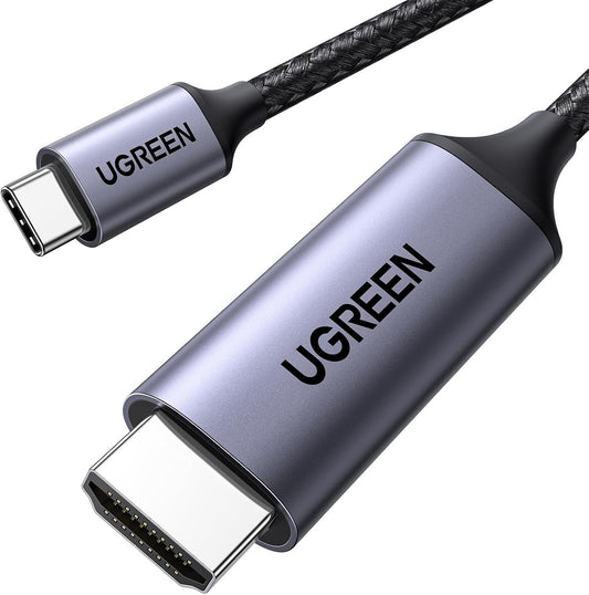 UGREEN 4K@60Hz USB C to HDMI Cable 1M, Type C Thunderbolt 4/3 Video Adapter for Home Office Compatible with iPhone 16/15 Pro Max Plus, MacBook Pro Air iPad Pro, XPS, Galaxy S24, Steam Deck