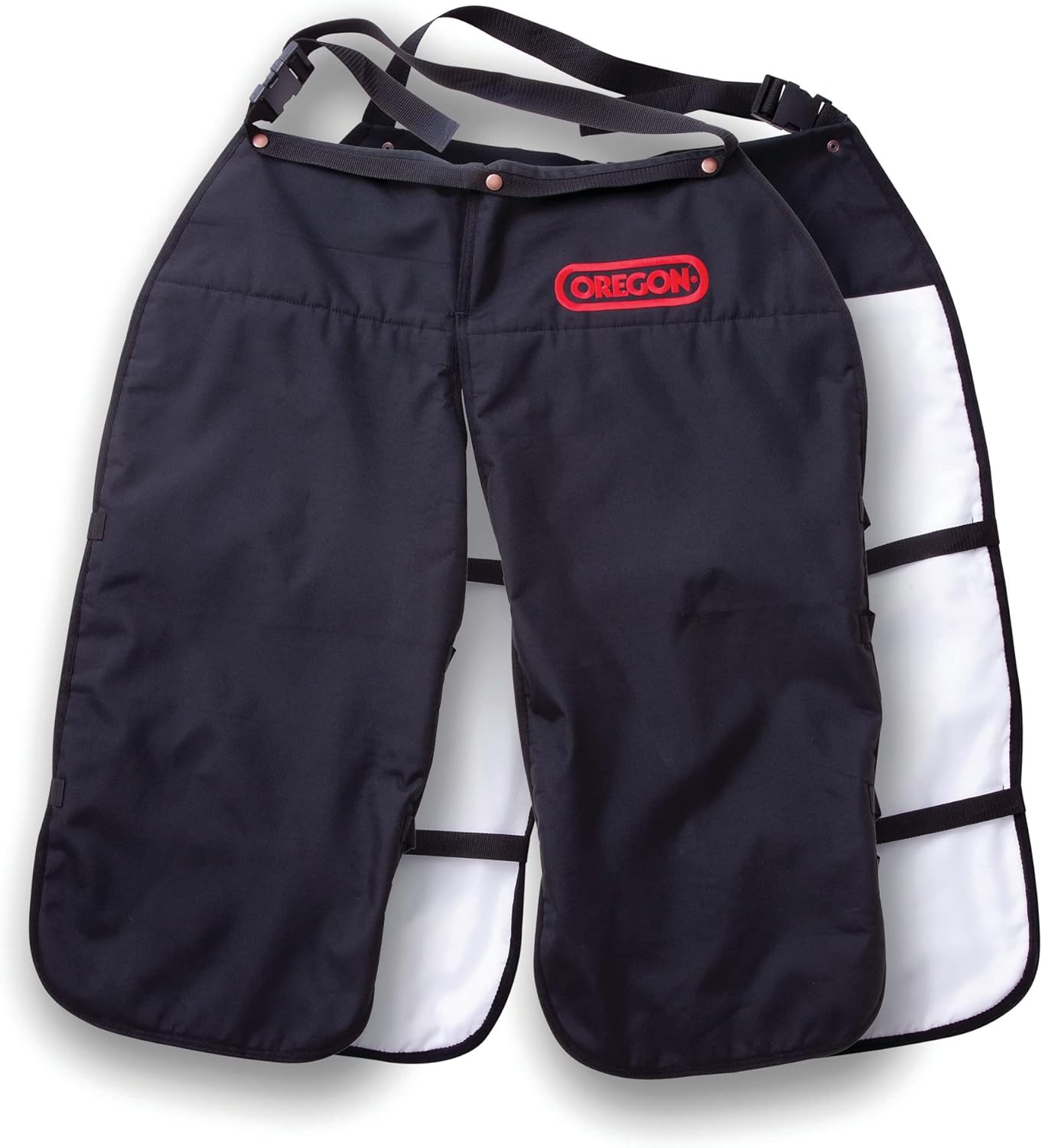 Oregon Chaps Protective Chainsaw Apron, Saw Safety Pants, Protection Covers for Cutting and Logging, 8 Layers Lightweight Material, Breathable Adjustable Accessories, One Size Fits All, Black (563979)