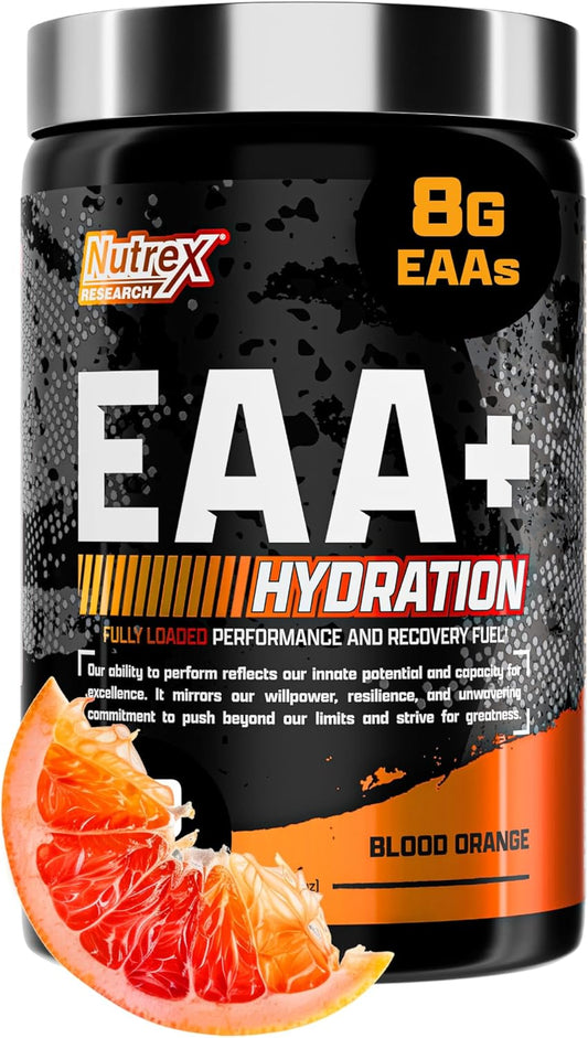 Nutrex Research EAA + Hydration Essential Amino Acids Supplement, Blood Orange 390 grams