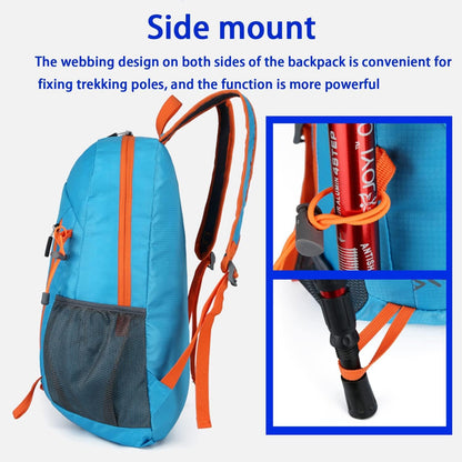 Ultra Lightweight Hiking Backpack,Water Resistant Small Travel Backpack, for Travel Hiking Outdoor Camping and Cycling,Foldable Outdoor Bagï¼ˆblackï¼‰