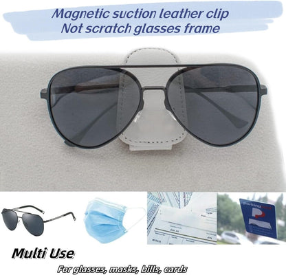 4pack Car Sunglasses Holder, Sunglass Holder for Car Sun Visor Car Accessoriesï¼ŒAuto Interior Accessories Universal for Different Size Eyeglasses
