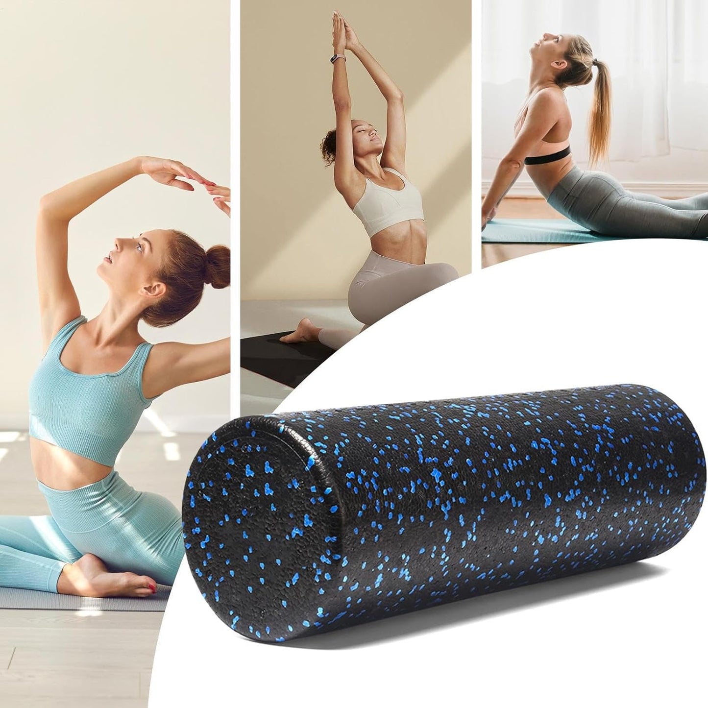 Schiuma per rulli yoga - rullo posteriore in schiuma, Rullo in schiuma da viaggio con rullo schiuma leggero per la schiena | Pratico rullo in schiuma per esercizi Pilates Roller per gambe posteriori