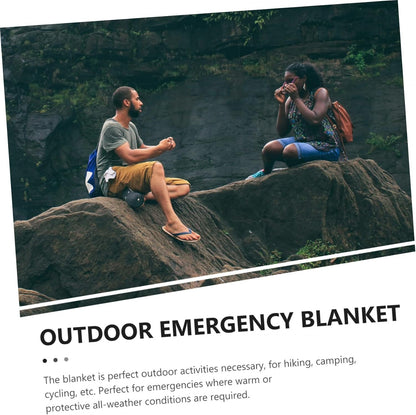 UPKOCH Emergency Thermal Insulation Blanket Camping Emergency Blanket for Outdoor Survival Windproof Rainproof First Aid Warmth for Camping Hiking and Travel
