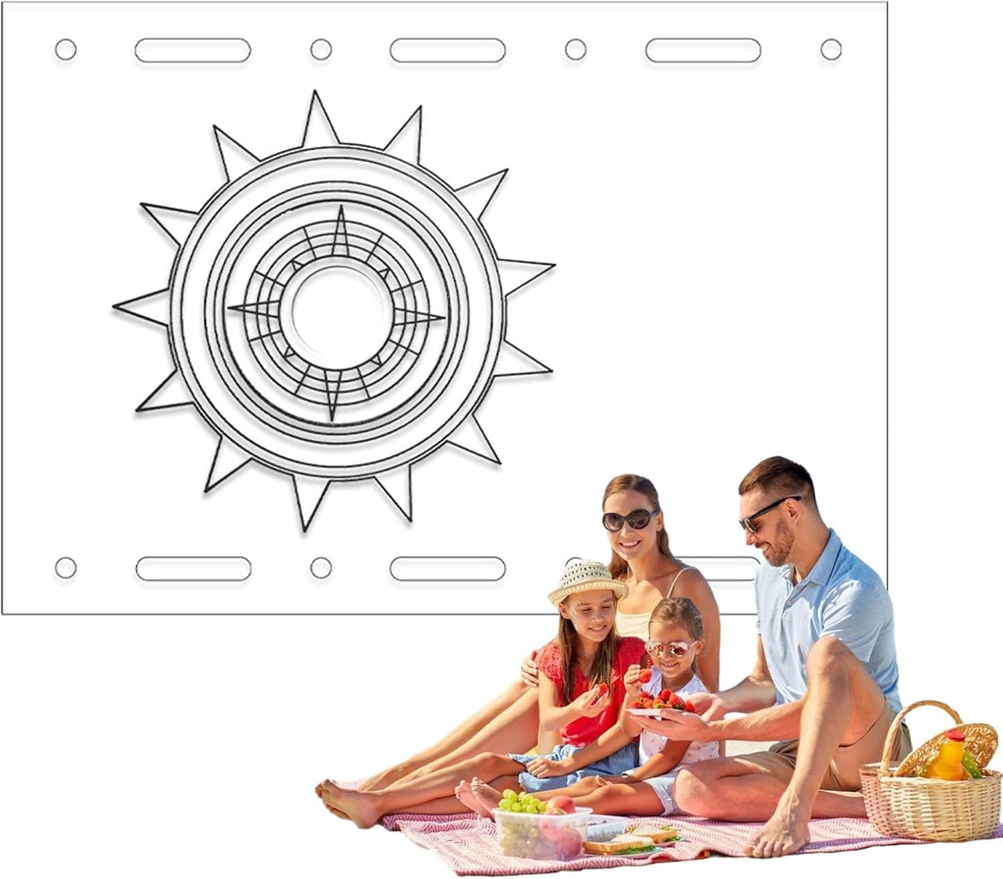 shjxi Camping Dining Set, Lightweight Camping Plates, Outdoor Dining Plates | Transparent Camping Table Top for Picnics, Barbecues, and Outdoor Dining, Ideal for Camping and Recreational Use