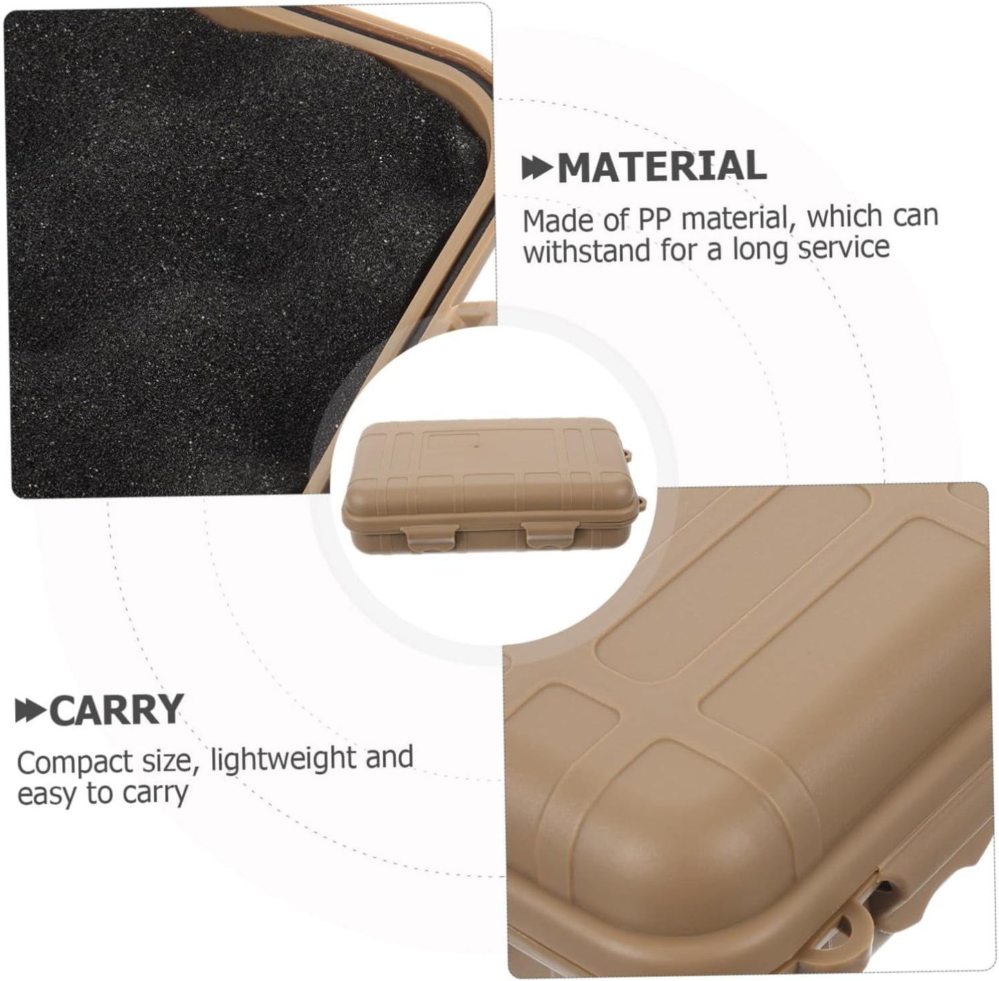 LAPYAPPE Survival Device Storage Case Durable Shockproof Organizer Tool Box for Outdoor Supplies Compact Lightweight Material for Camping Emergency Preparedness