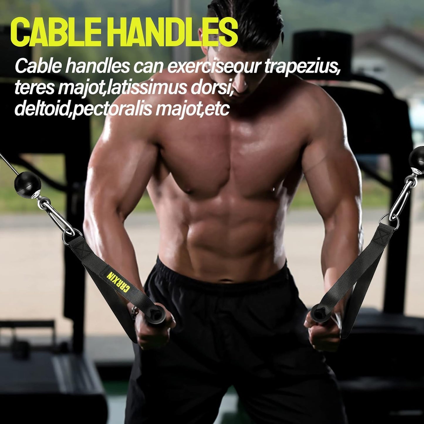 Weight Cable Pulley System Gym, Upgraded Fitness LAT and Lift Pulley System Attachments for LAT Pull Down, Biceps Curl Workout, Tricep, Arm and Leg Exercise Home Gym Equipment. (Gravity Pulley Set)