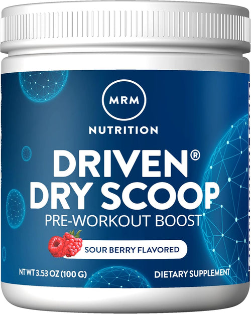 MRM Nutrition Driven™ Dry Scoop Pre-Workout Powder| Sour Berry Flavored| Pure Ingredients| Muscle + Hydration + Energy Blends| Performance Energy | Vegan + Gluten-Free | 15 Servings