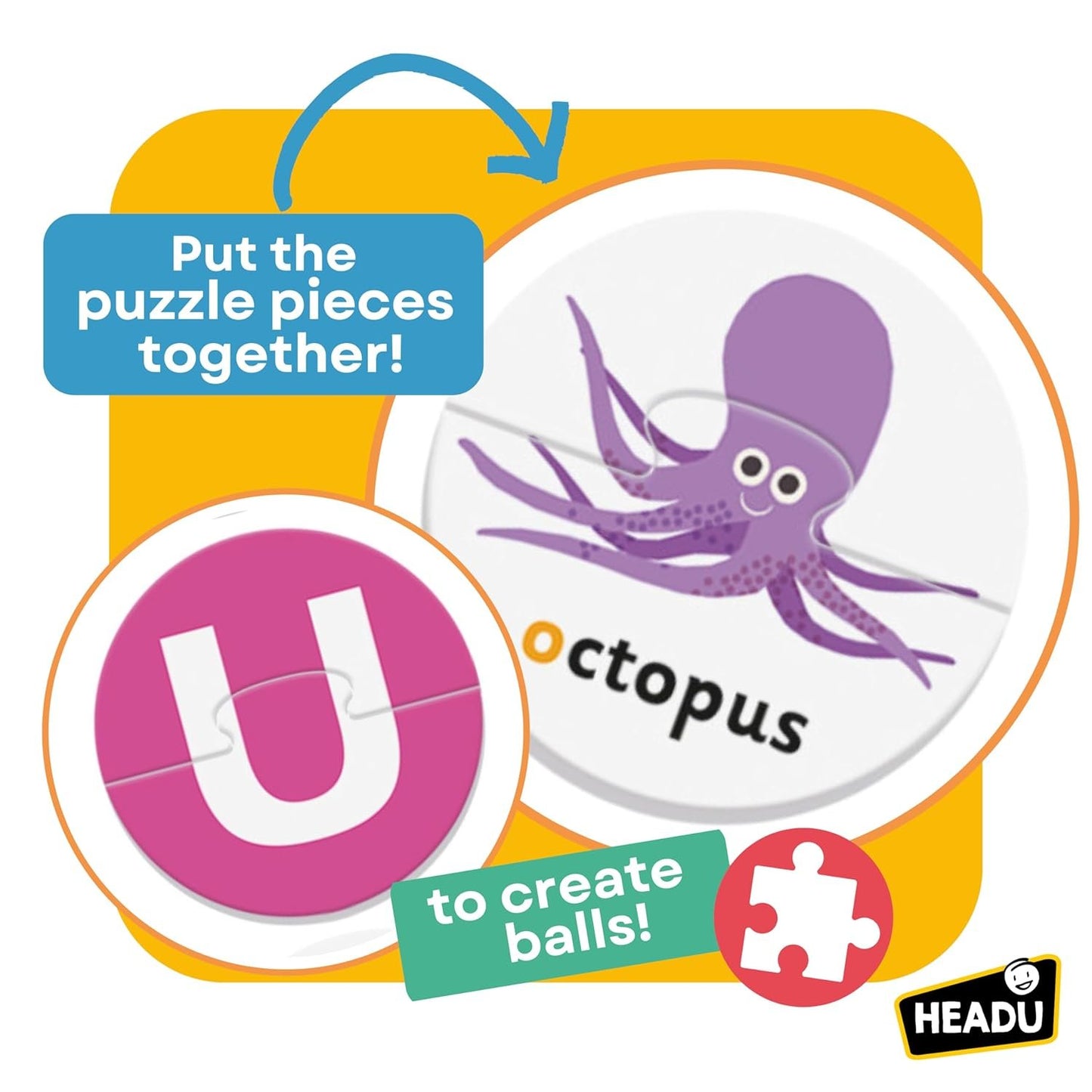 Headu Letter Balls, Educational Toys for Boys and Girls Ages 2-4 Years Old, Toddler Learning Toys, Teacher Homeschool Supplies, Birthday