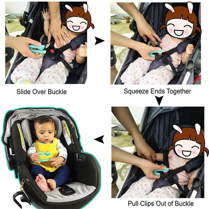 The Car Seat Key Car Seat Safety Buckle Key Chain Anti Escape Child Safety Belt Keychain Easy Buckle Release Tool (2pcs, Pink)
