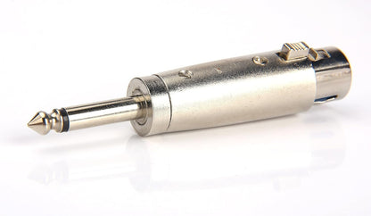 Devinal Professional 6.35mm 1/4 Inch Mono Male Plug to 3 Pin XLR Female Jack Stereo Audio Microphone Adapter Converter Connector (2 Pack)