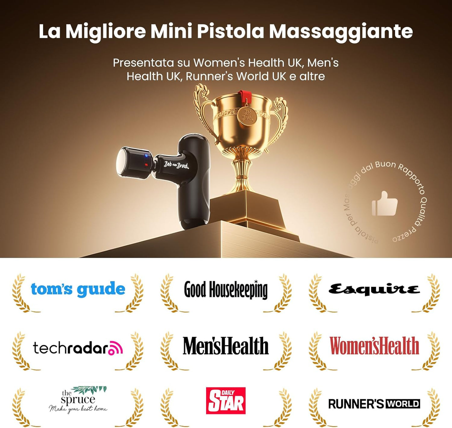 Mini Massage Gun with Heat and Cold, Bob and Brad Q2 Pro Pocket Gun for Deep Tissue Massage, Ultra Quiet Portable Percussion for Pain Relief and Recovery