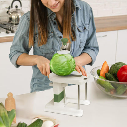 Cabbage Shredder - Manual Vegetable Cutter for Sauerkraut, Kitchen Mandoline Slicer | Stainless Steel Cabbage Slicer for Coleslaw, Durable Food Prep Tool, Compact Shredder for Cooking and Salads