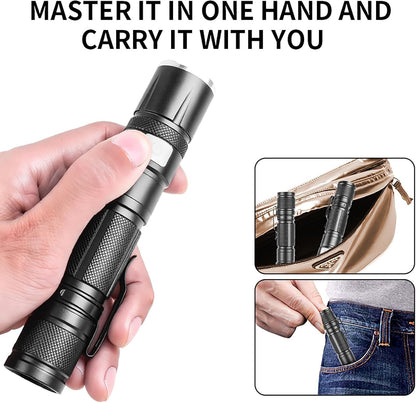 Hn2ogax Flashlight Rechargeable LED 10000 High Lumens Flash Light, Super Bright Flashlight Powerful 30W LED, Type-C, Charging Port Tactical Flashlights High Lumens, for Home Camping Hiking