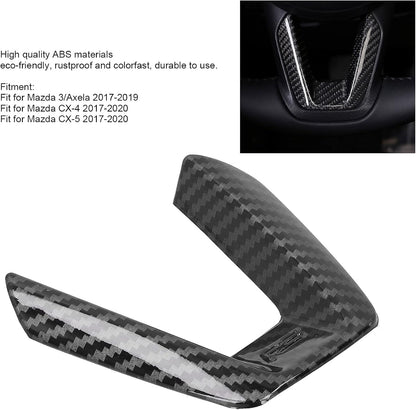 Car Steering Wheel Trim Cover Sticker Interior Accessories Fit for Mazda 3 for Axela 2017-2019 for CX-4 CX-5 2017-2020