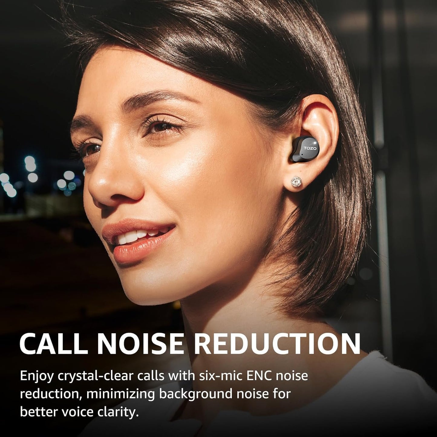 TOZO New Hybrid Active Noise Cancelling Wireless Earbuds, 6 Mics ENC Clear Call, IPX8 Waterproof, in Ear Bluetooth 5.3 Headphones Stereo Bass Heasets 59H Playtime with LED Display 32 EQs via APP