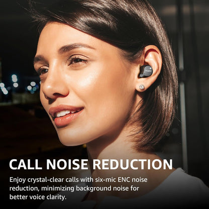 TOZO New Hybrid Active Noise Cancelling Wireless Earbuds, 6 Mics ENC Clear Call, IPX8 Waterproof, in Ear Bluetooth 5.3 Headphones Stereo Bass Heasets 59H Playtime with LED Display 32 EQs via APP