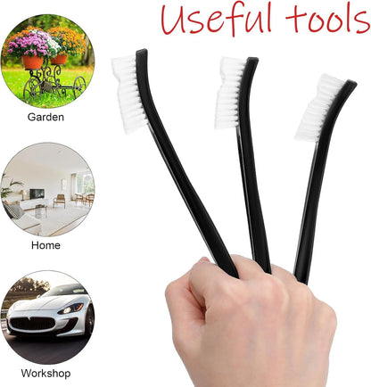 6 PCS Double-Ended Cleaning Brushes Set, Nylon Bristles Small Detailing Crevice Brush Mini Stiff Bristles Brushes for Detailed Cleaning of Jewelry, Cars, Kitchen, Small Spacesnt