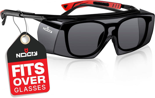 NoCry Safety Glasses Over Eyeglasses — Fog and Scratch-Resistant Over Glasses Safety Glasses for Men and Women