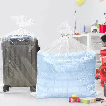 5-Pack Large Clear Storage Bags, Dustproof&Moistureproof Plastic Bags for Long-Term Storage, Perfect for Blankets, Duvets,Pillows,Comforters-Ideal Moving and Home Organization (40 x 60 Inch)