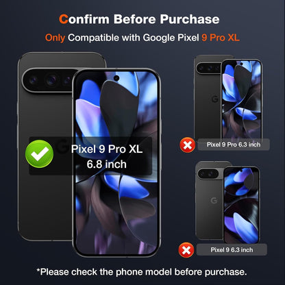 [2+2 Pack] LK 2 Pack Compatible for Google Pixel 9 pro XL Tempered Glass Screen Protector + 2 Pack Camera Lens Screen Protector, Easy Installation 9H Hardness glass film Anti-Scratch 6.8-inch