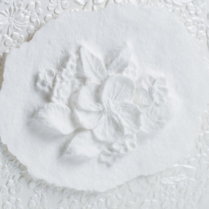 The Favorite Place® Burial Urn Box, (Small Flower at Peace Box), Biodegradable for Ground Burial, Scattering Cremated Ashes in Earth Friendly Eco Urn, (Small, Pearl White)