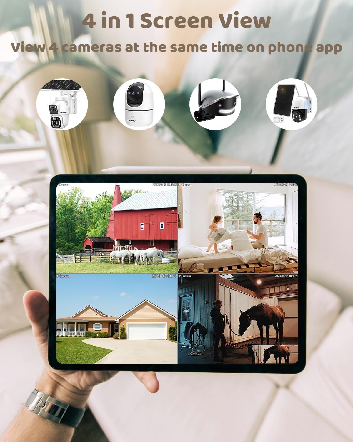 GENBOLT 2K Pet Camera, WiFi Security Camera Indoor,Home Surveillance IP Camera CCTV with Humanoid Detection, Auto Cruise Dog Cam with Audio Alarm