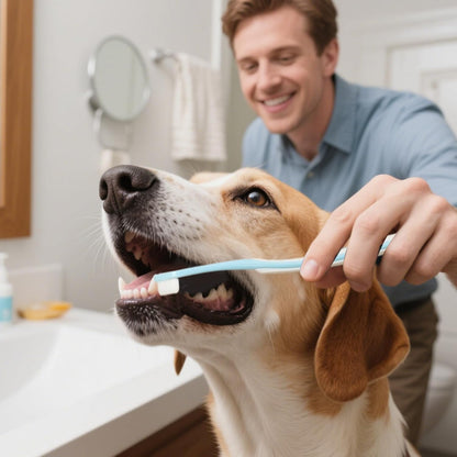 Spazzene per denti cuccioli, spazzolino da denti da compagnia,4x Denti pulizia per cani | Kit di spazzolatura dei denti di setole morbide Wide Head Pet Care Assistenza orale per il viaggio a domicilio