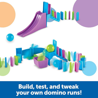 Learning Resources STEM Explorers Domino Action, STEM Toys for Kids, 59 Pieces, Age 5+